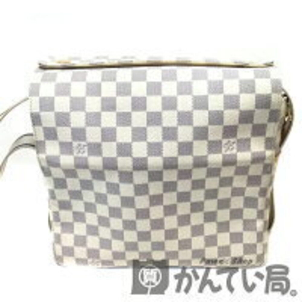 LOUIS VUITTON Damier Azur White Naviglio Shoulder Bag